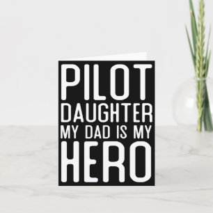 Herren Pilot Tochter Vater Ist Held Geschenk Pilot Karte