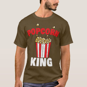 Herren Popcorn König Kinofan Filmnacht Premium T-Shirt