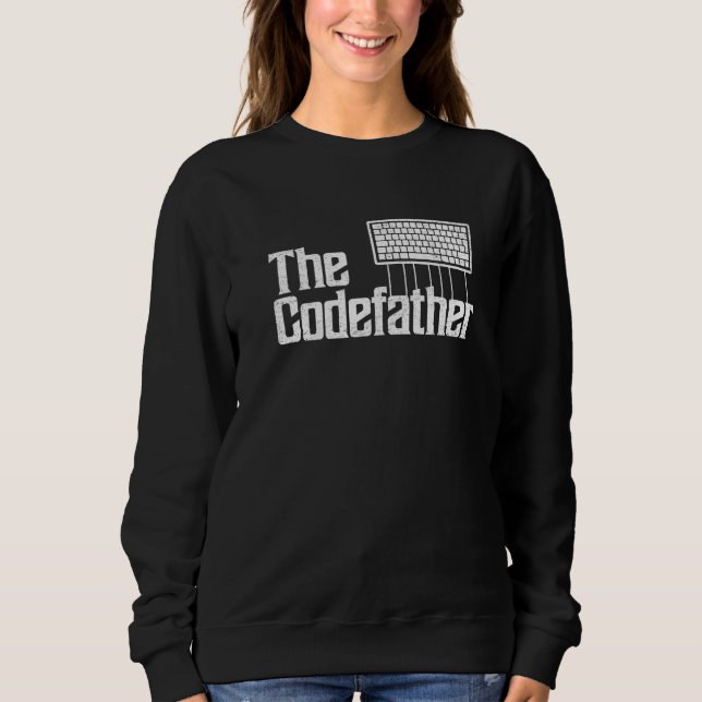 Herren Programmierer Papa The Codefather Coder Vat Sweatshirt (Vorderseite)
