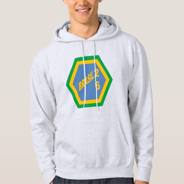 Herren Pullover Kapuzenpullover asche BRASIL 26 (Vorderseite)