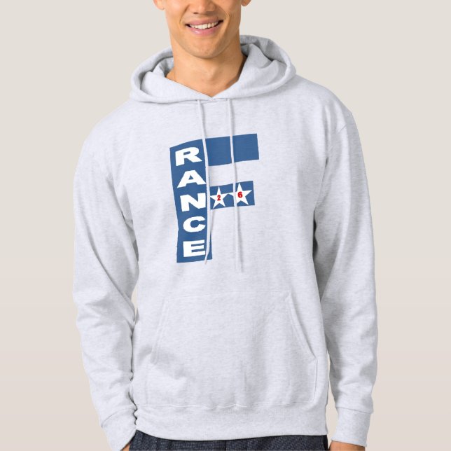 Herren Pullover Kapuzenpullover asche FRANCE 26 (Vorderseite)
