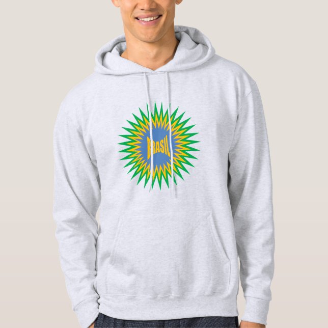 Herren Pullover Kapuzenpullover asche  SONNE  BRAS (Vorderseite)