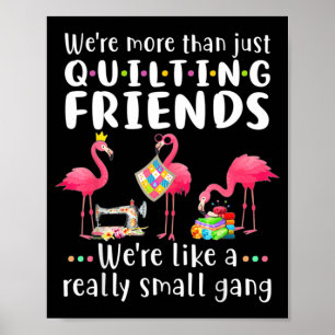 Herren Quilting Flamingo Mehr Als Quilting Freunde Poster