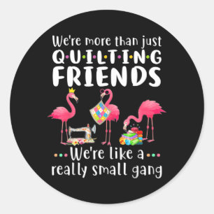 Herren Quilting Flamingo Mehr Als Quilting Freunde Runder Aufkleber