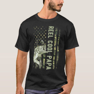 Herren Reel Cool Papa Tarnung Amerikanische Us Fla T-Shirt