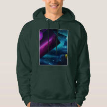 Herren Retro Cosmic Multiverse Galactic Hoodie