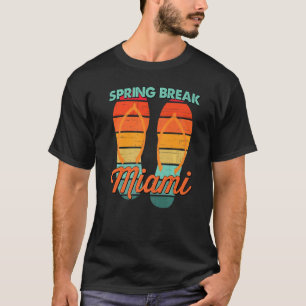 Herren Retro-Frühlingsferien Miami-Urlaub Flip T-Shirt