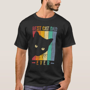 Herren Retro Vintage Bester Katzenvater Aller Zeit T-Shirt