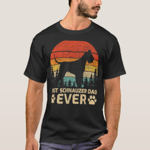 Herren Retro Vintage Bester Schnauzer Dad Ever Vat T-Shirt