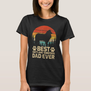 Herren Retro Vintage Bester Shetland Sheepdog Vate T-Shirt