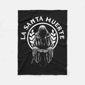 Herren Santa Muerte Mexiko Calavera Skelett Schäde Fleecedecke