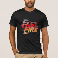 Herren-Schnell-und-Feuer-Renn-Typografie-Schwarzes