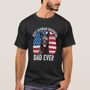 Herren Schwarz Deutsche Schäferhund Vater Amerikan T-Shirt
