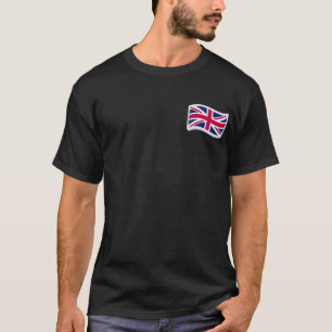 Herren schwarze T-Shirts mit Union Jack