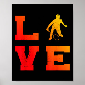 Herren Shuttle Squash Badminton Spieler Badminton Poster
