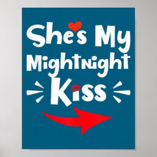 Herren Sie ist mein Mitternachtskuss Frohes neues Poster