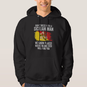 Herren Sizilianische Flagge Sizilien Hoodie