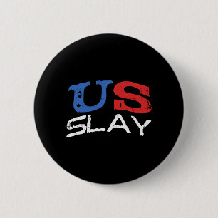 Herren Slay Lustig Usa 4. Juli Aamerica Patriotisc Button
