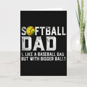 Herren Softball Vater Baseball Größere Väter D T-S Karte