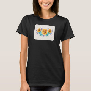 Herren Sonnenblume Wasserfarbe Blüte Gelb Blumen F T-Shirt