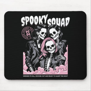 Herren Spooky Squad Skelett passendes Halloween Mousepad