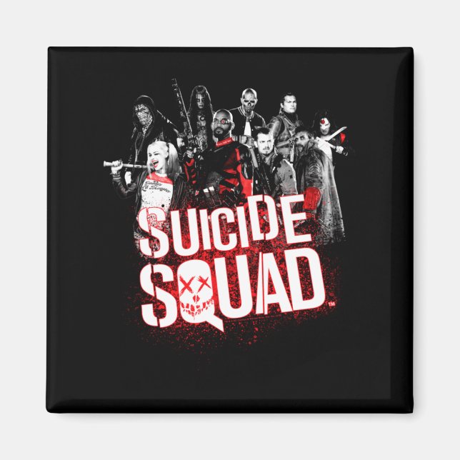 Herren Squad Squad Splatter Schwarz Performance Magnet (Vorne)