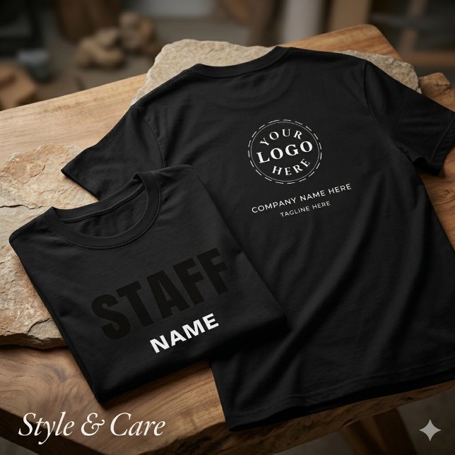 Herren STAFF Schwarzes Value T-Shirt (Men’s STAFF Black Value T-Shirt)