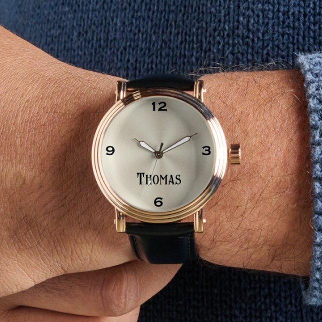 Herren-Stillistische Vintage Wattestäbchen Armbanduhr (Von Creator hochgeladen)