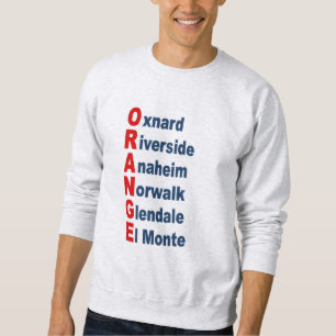 Herren Sweatshirt aschgrau KALIFORNIEN TOURISMUS