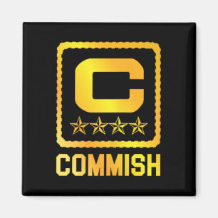 Herren T-Shirt Commish Fantasy Football Draft Komm Magnet
