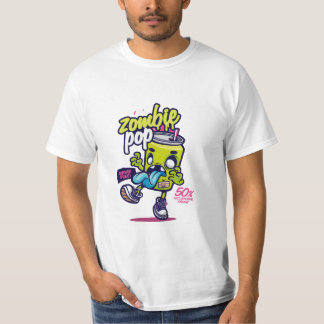 Herren-T - Shirt Kaos Stiker Hoodie Zombie Redblas