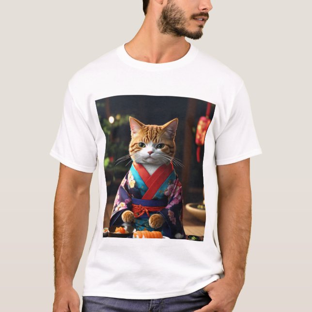 Herren-T - Shirt-Kat T-Shirt (Vorderseite)