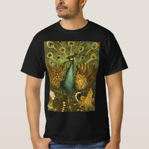Herren T-Shirt Pauw-met-kippen Theo-van-Hoytema 