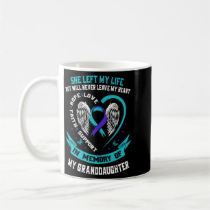 Herren Teal Lila Suizidbewusstsein Enkelin Kaffeetasse