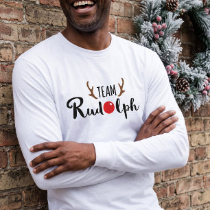 Herren Team Rudolph Casual Winter Gruppe T-Shirt