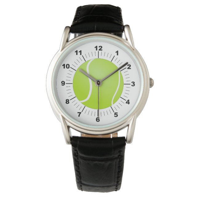 Herren-Tennis-Ball Kronenleder Armbanduhr (Vorderseite)