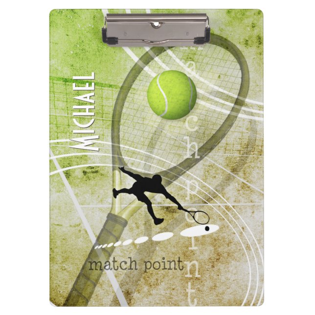Herren-Tennisspielplatz II Klemmbrett (Vorderseite)