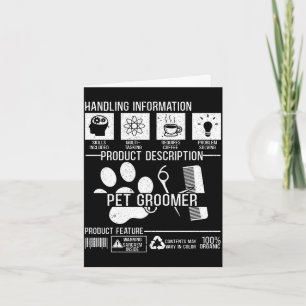Herren Tierpfleger Tierstylist Petsalon Fell Karte