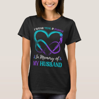 Herren tragen Teal Lila in Erinnerung an den Ehema T-Shirt