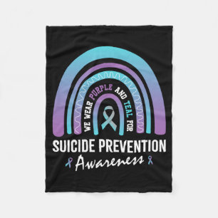 Herren tragen Teal Purple zur Suizidprävention Fleecedecke