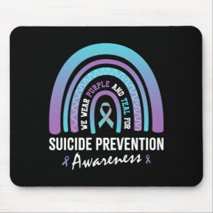 Herren tragen Teal Purple zur Suizidprävention Mousepad