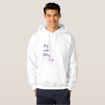 Herren-Typografie-Hoodie – Zitat 'Mein eigener Weg