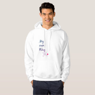 Herren-Typografie-Hoodie – Zitat 'Mein eigener Weg Hoodie