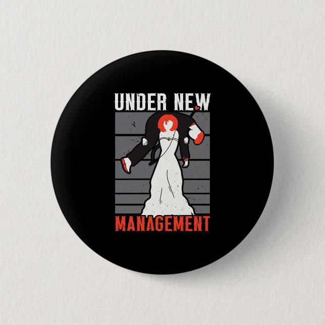 Herren unter neuer Leitung Junggesellenabschied Button (Vorderseite)