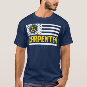 Herren US Flagge Amerikanischer Stolz Holzarbeit T-Shirt