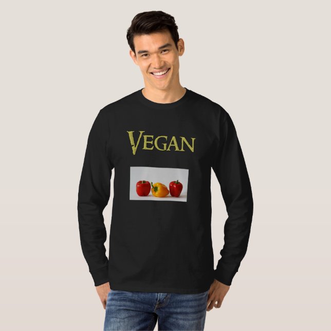 Herren vegan lange Ärmel zu Shirt zum Verkauf. (Vorne ganz)