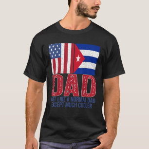 Herren Vintage Amerikanische Kubanische Flagge Dad T-Shirt