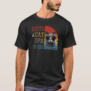 Herren Vintage Best Cat Opa Ever   Cat Opa T-Shirt