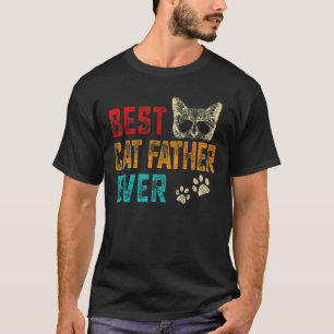 Herren Vintage Bester Katzenvater Aller Zeiten Fam T-Shirt