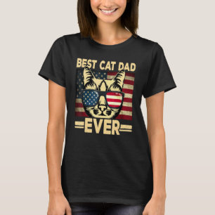 Herren Vintage Bester Katzenvater Ever Amerikanisc T-Shirt